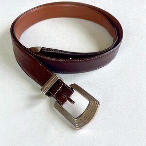 Onyx For Brighton 100% Leather Brown Womens Belt Sz 42